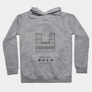 Oslo Minimal Black Line Design Hoodie